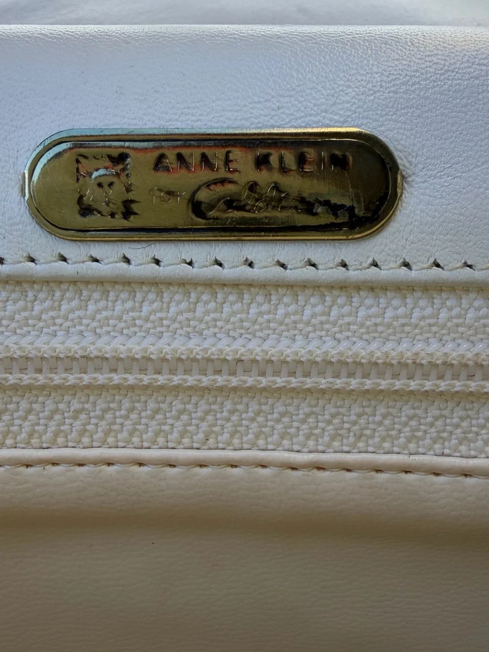 Vintage Anne Klein for Calderon Cream Croc Bag